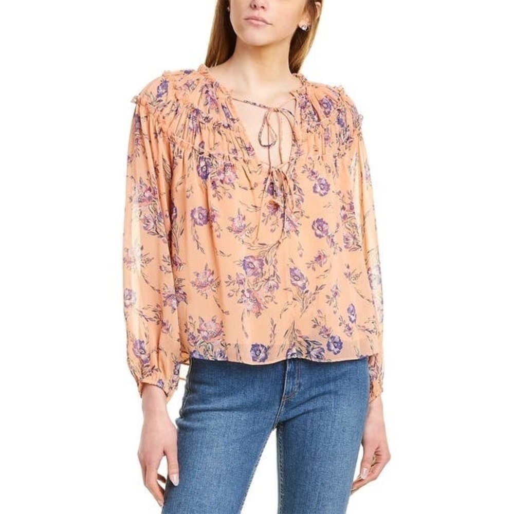 Socialite Ruffled Top Floral